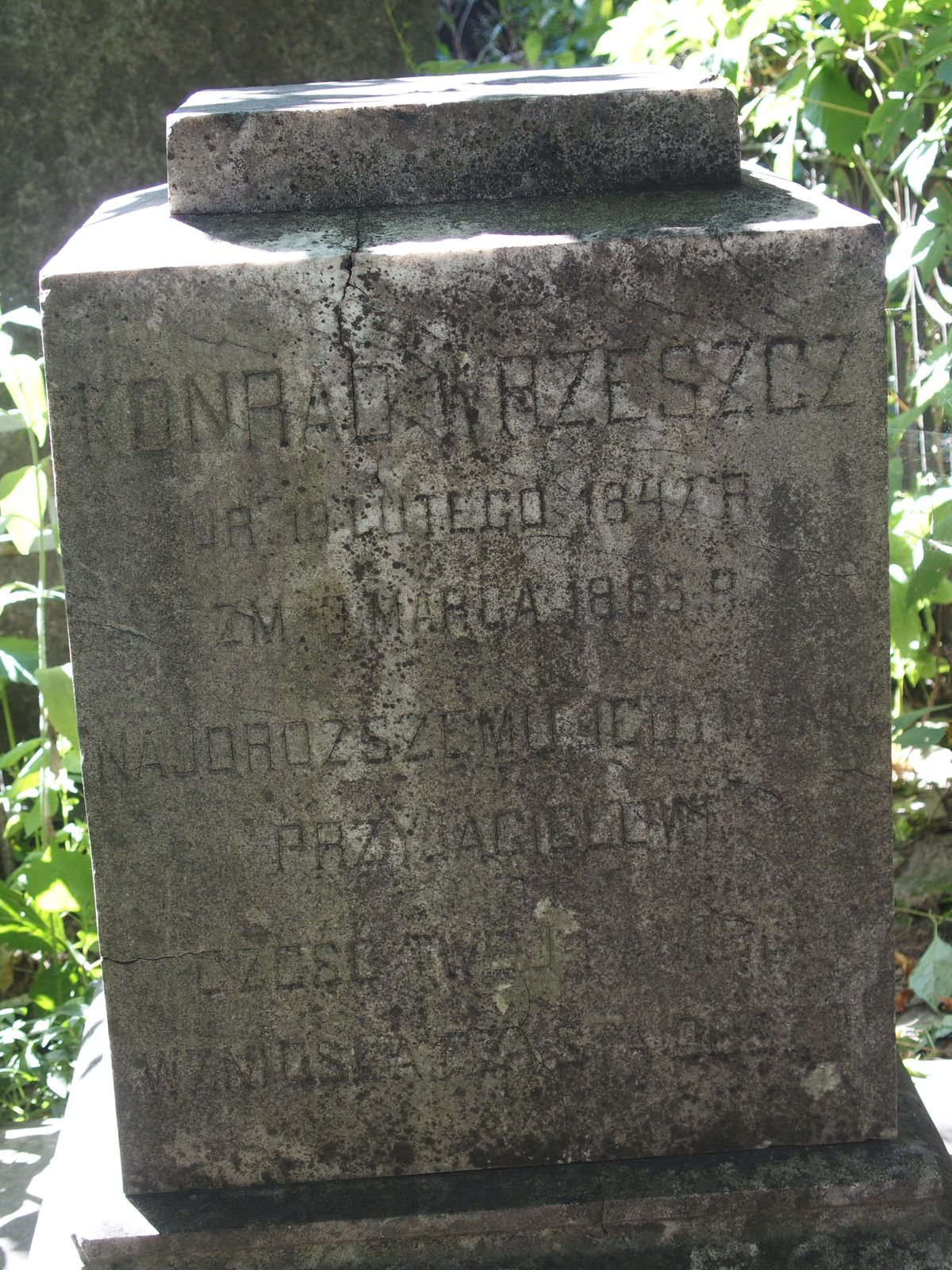 Fotografia przedstawiająca Tombstone of Konrad Wrzeszcz
