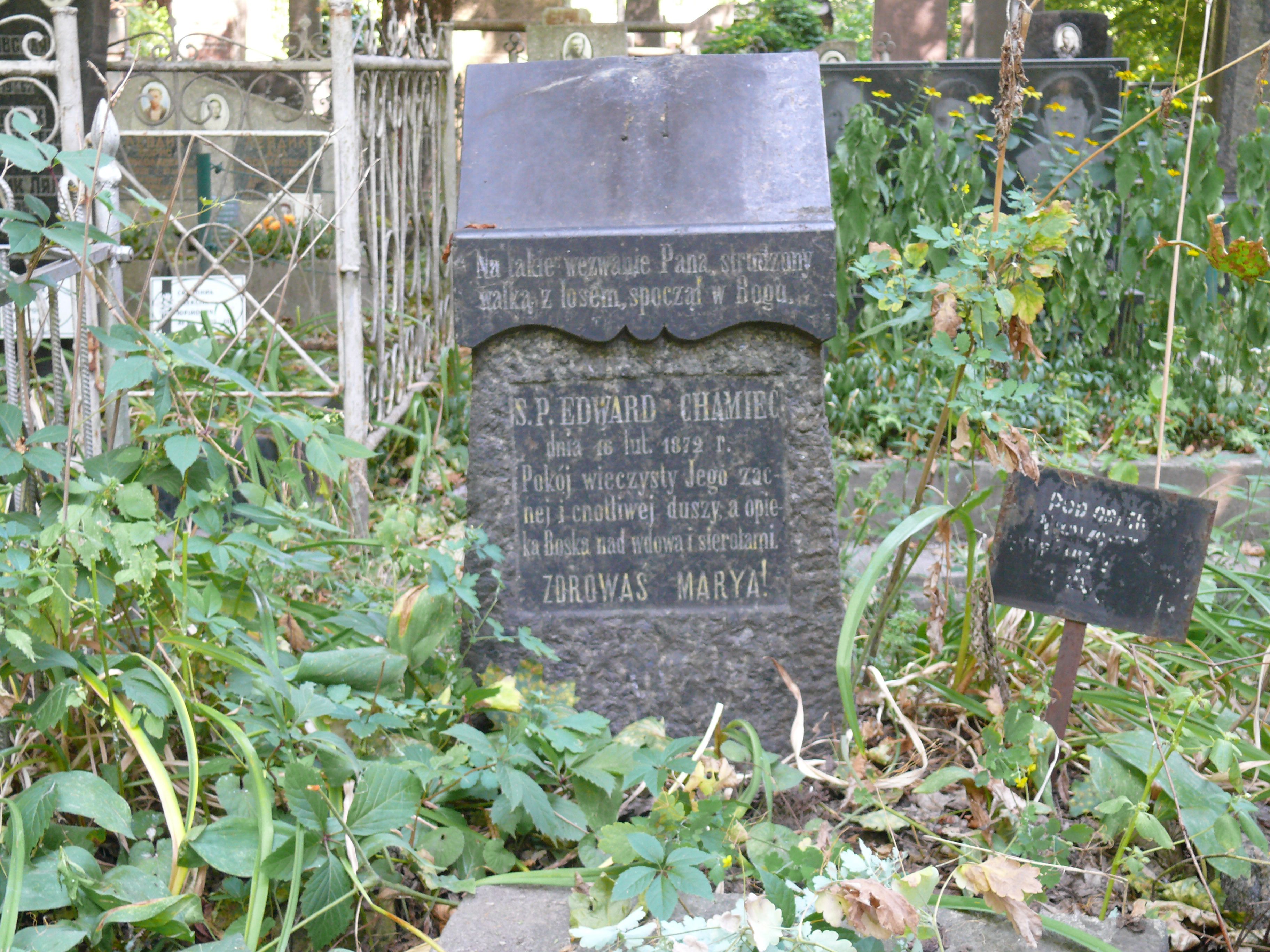 Tombstone of Edward Chamec