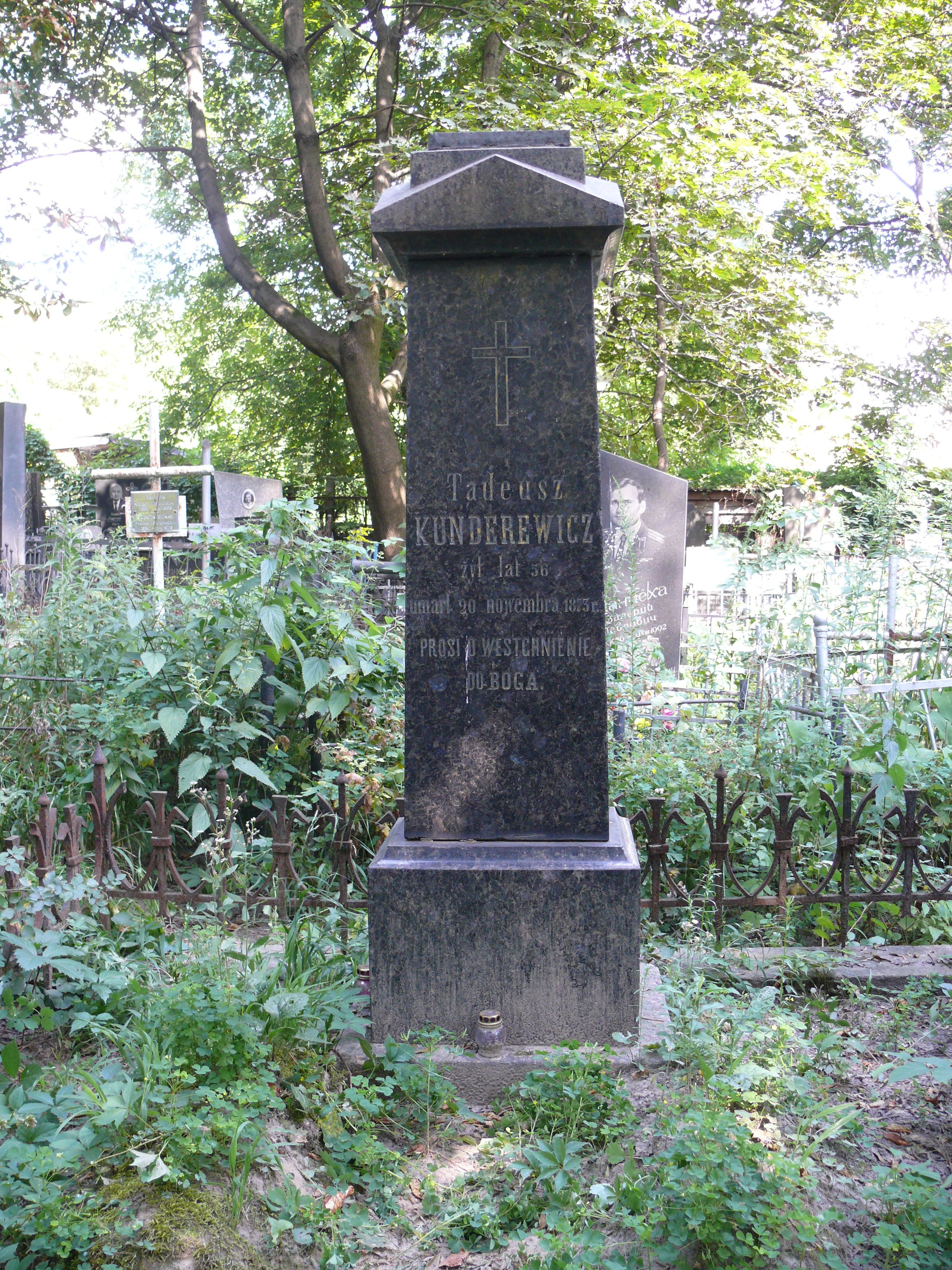 Tombstone of Tadeusz Kunderewicz