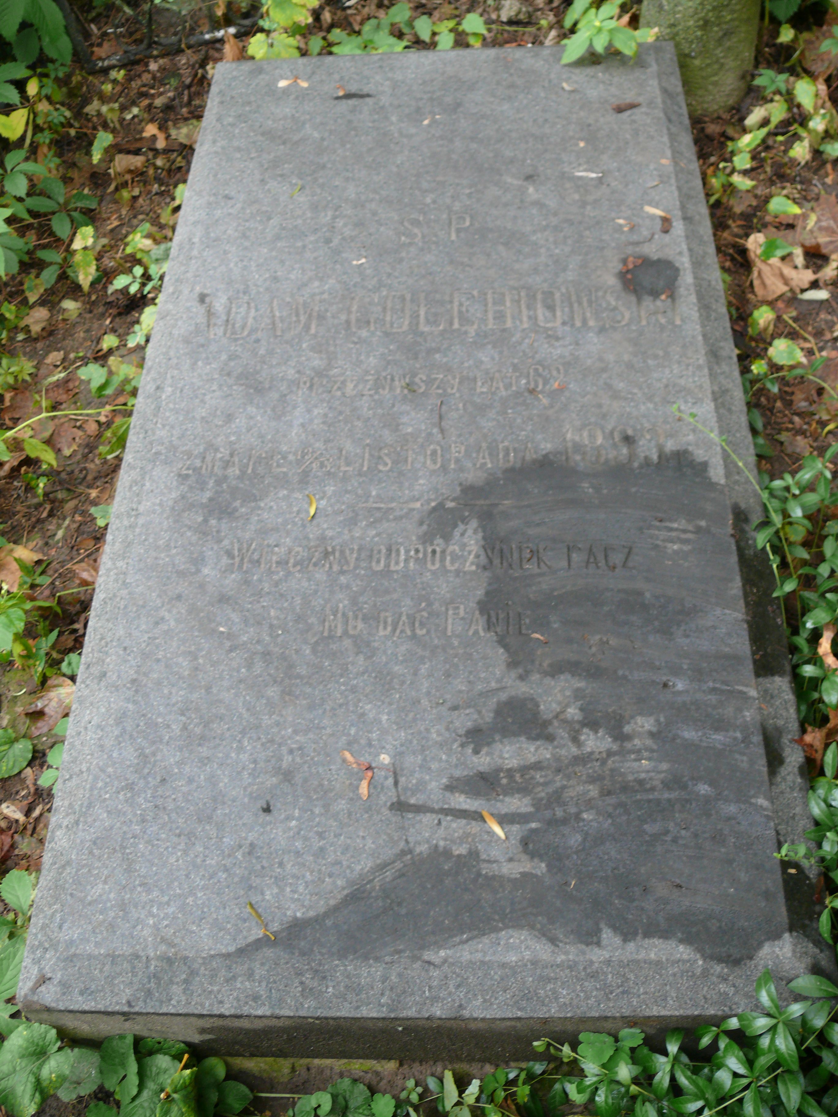 Tombstone of Adam Gołębiowski