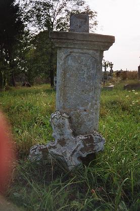 Tombstone of N.N., cemetery in Nagórzany, state from 2005