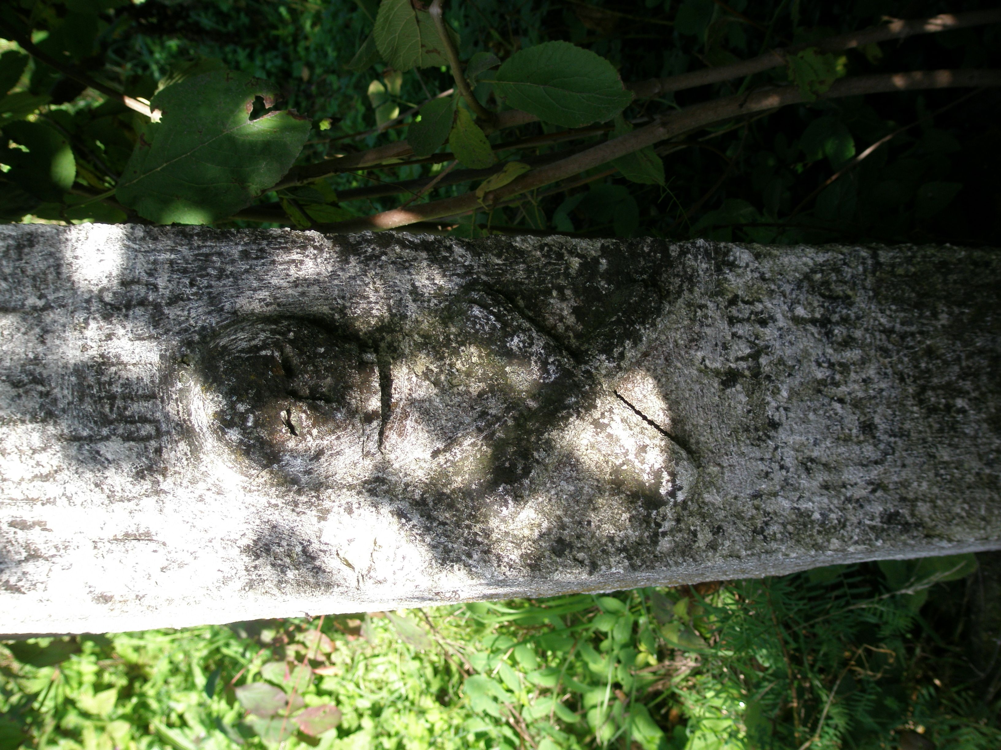 Fragment of a gravestone of Mikolaj Maruszewski, state from 2006