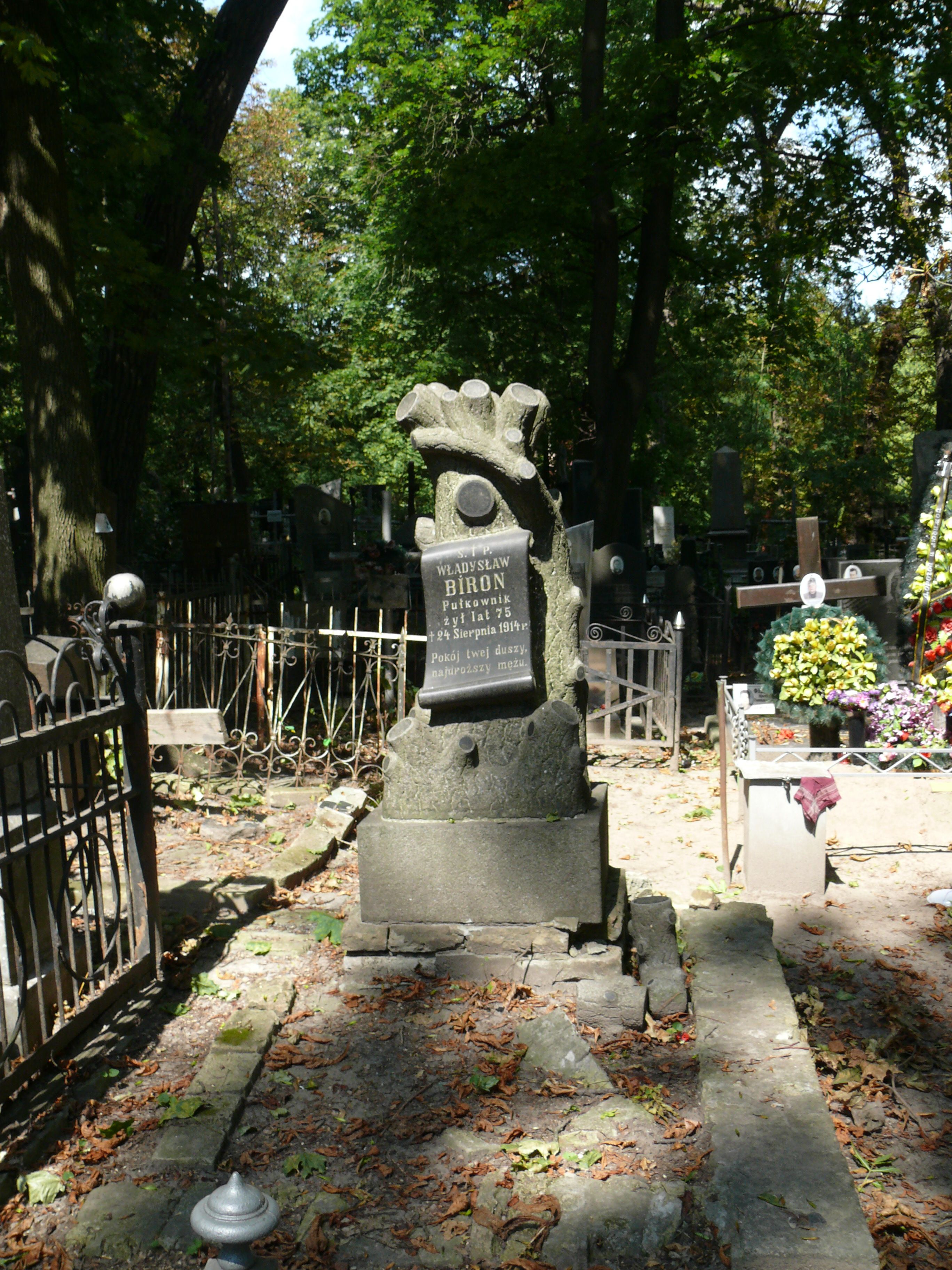 Tombstone of Wladyslaw Biron