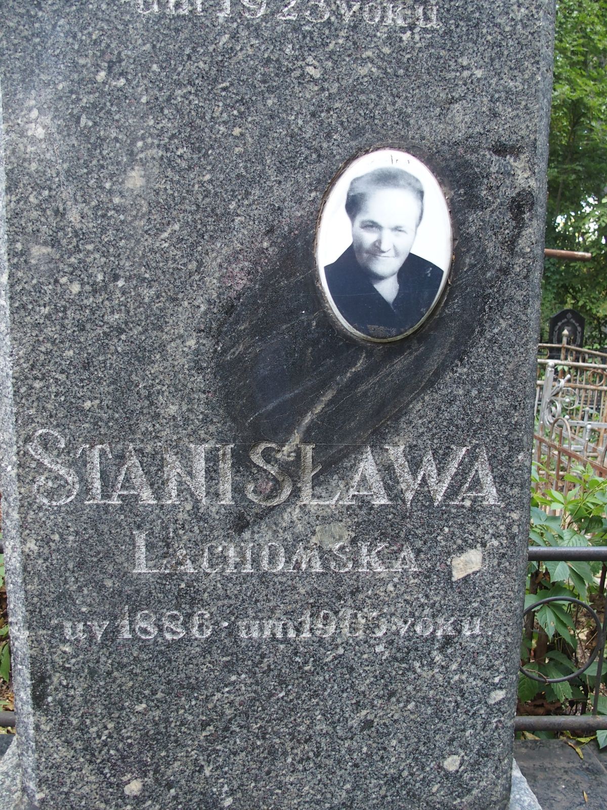 Tombstone of Stanisława Lachomska
