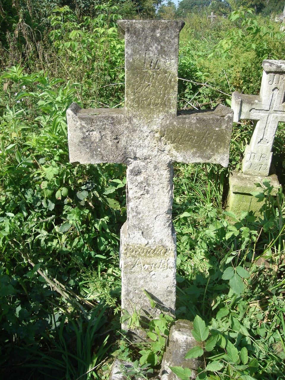 Tombstone of [...] [K]ilińs[k]iego, cemetery in Tłustý, state from 2005