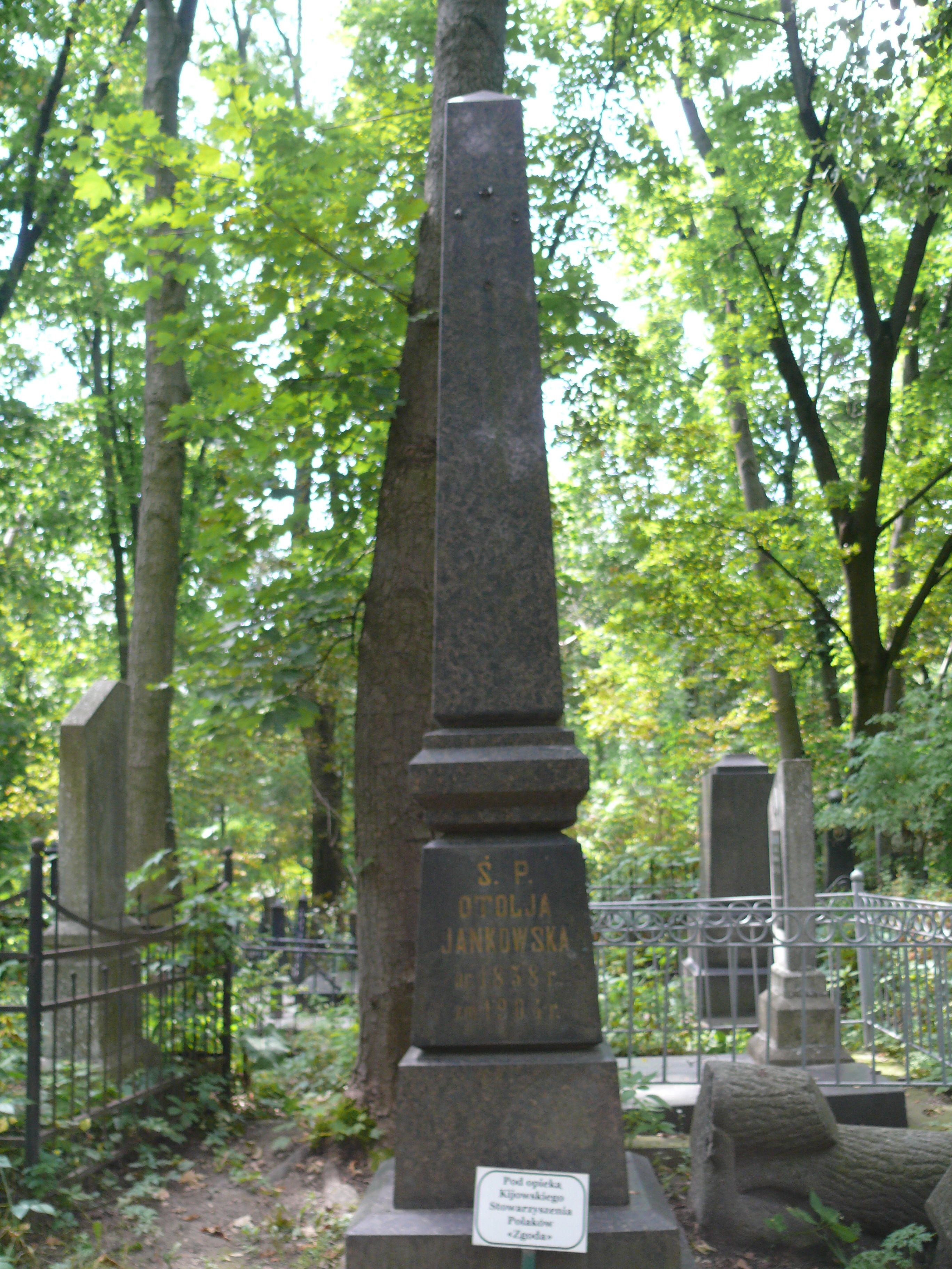Tombstone of Otyla Jankowska