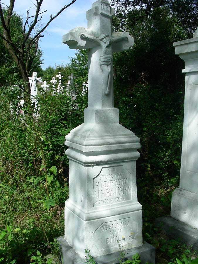 Nagrobek Katarzyny Urbańska, cmentarz w Jazłowcu, stan z 2006