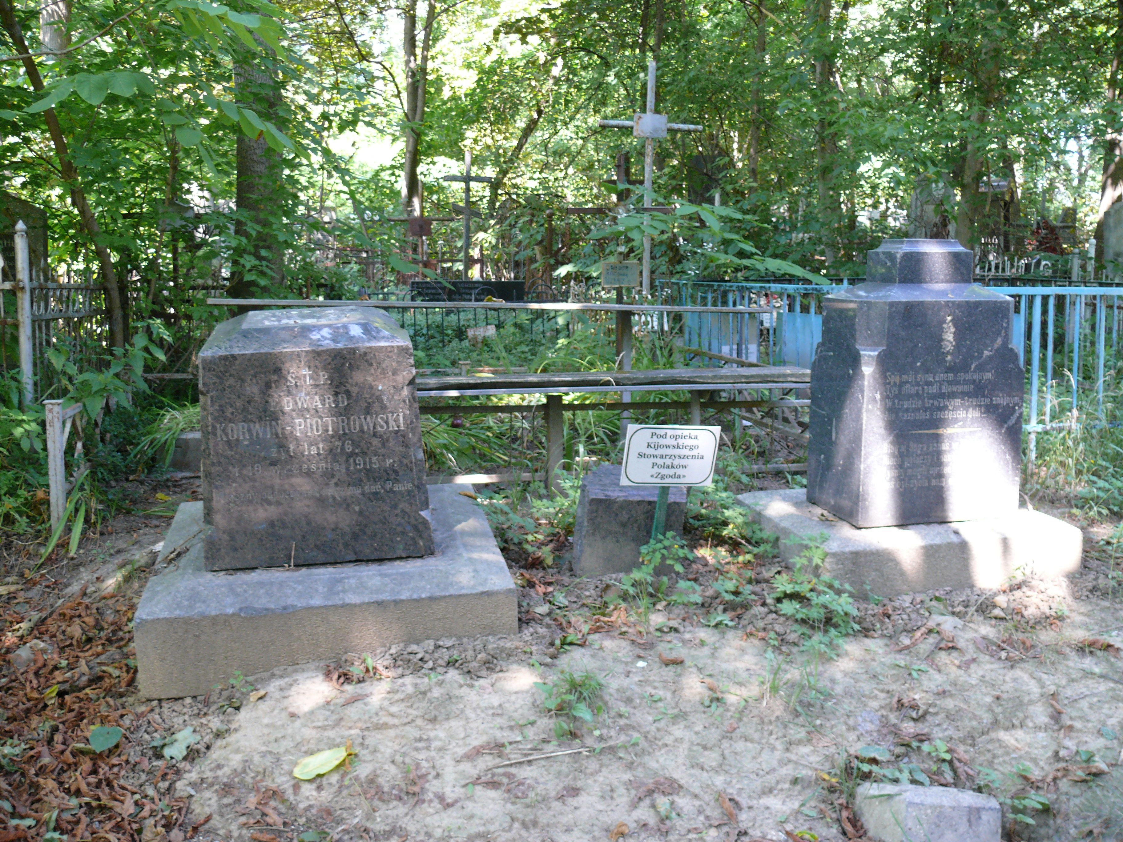 Tombstone of Edward Korwin-Piotrowski