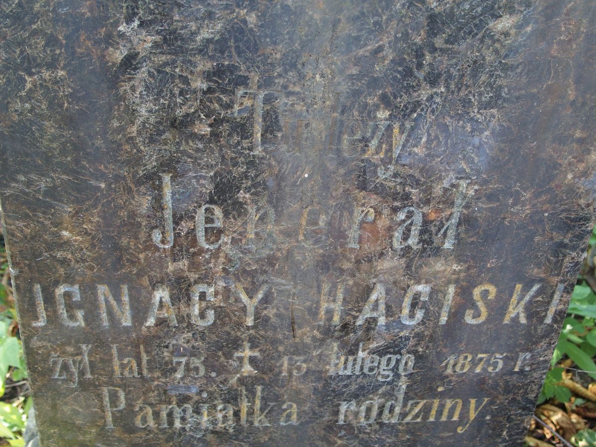 Gravestone inscription of Lûdmily Mihajlovna Dobodenko, Sasha Dobodenko, Ignacy Haciski