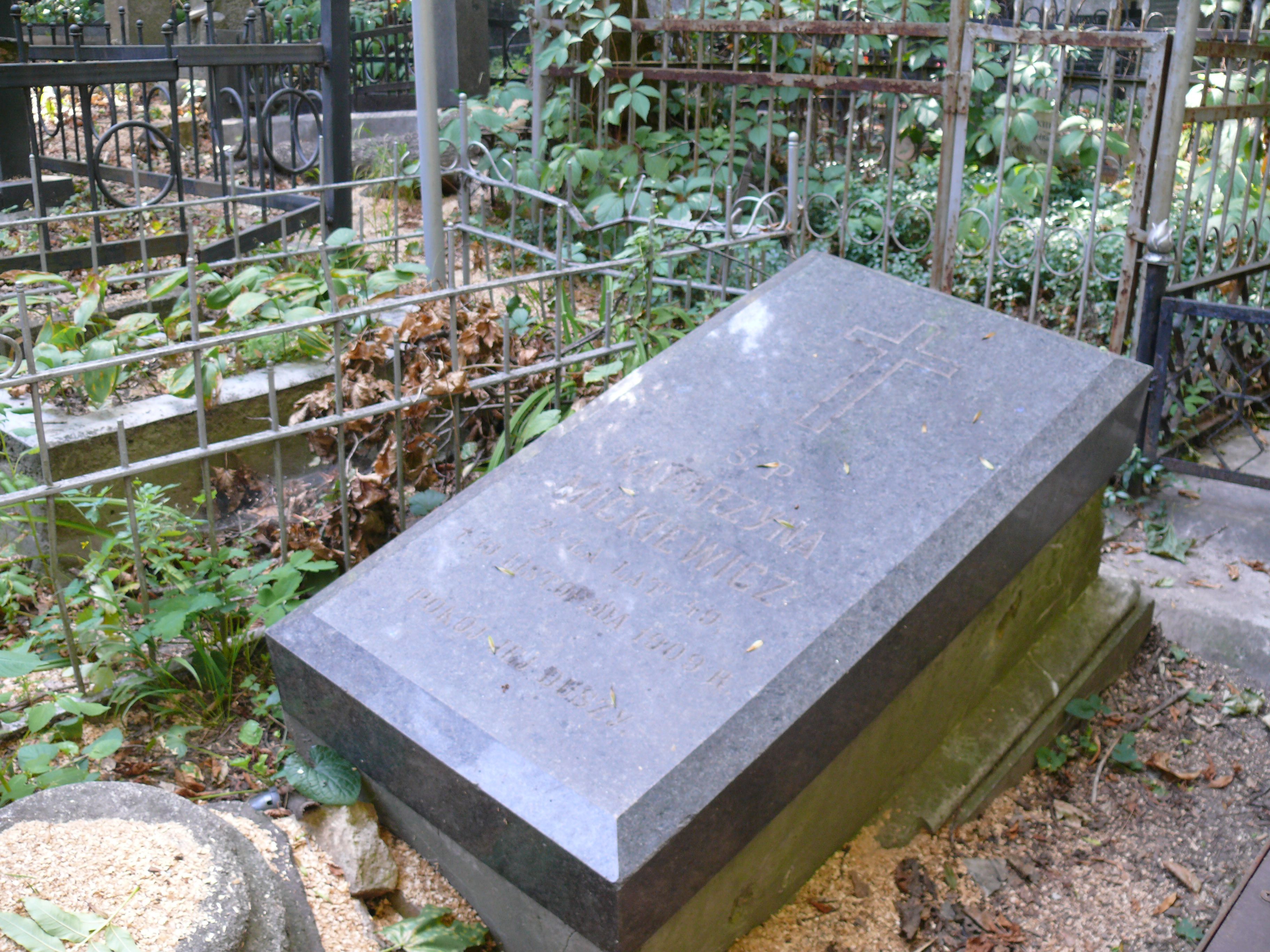 Tombstone of Katarzyna Mickiewicz