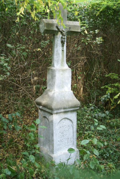 Tombstone of Michal Janek, cemetery in Milovce, state of 2019