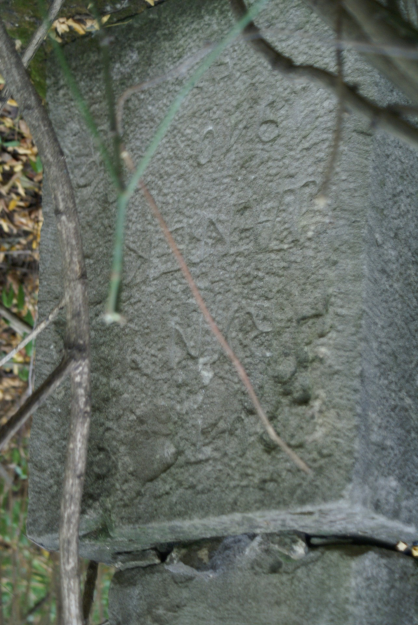 Gravestone inscription[...] Janek , cemetery in Milovce, state from 2009