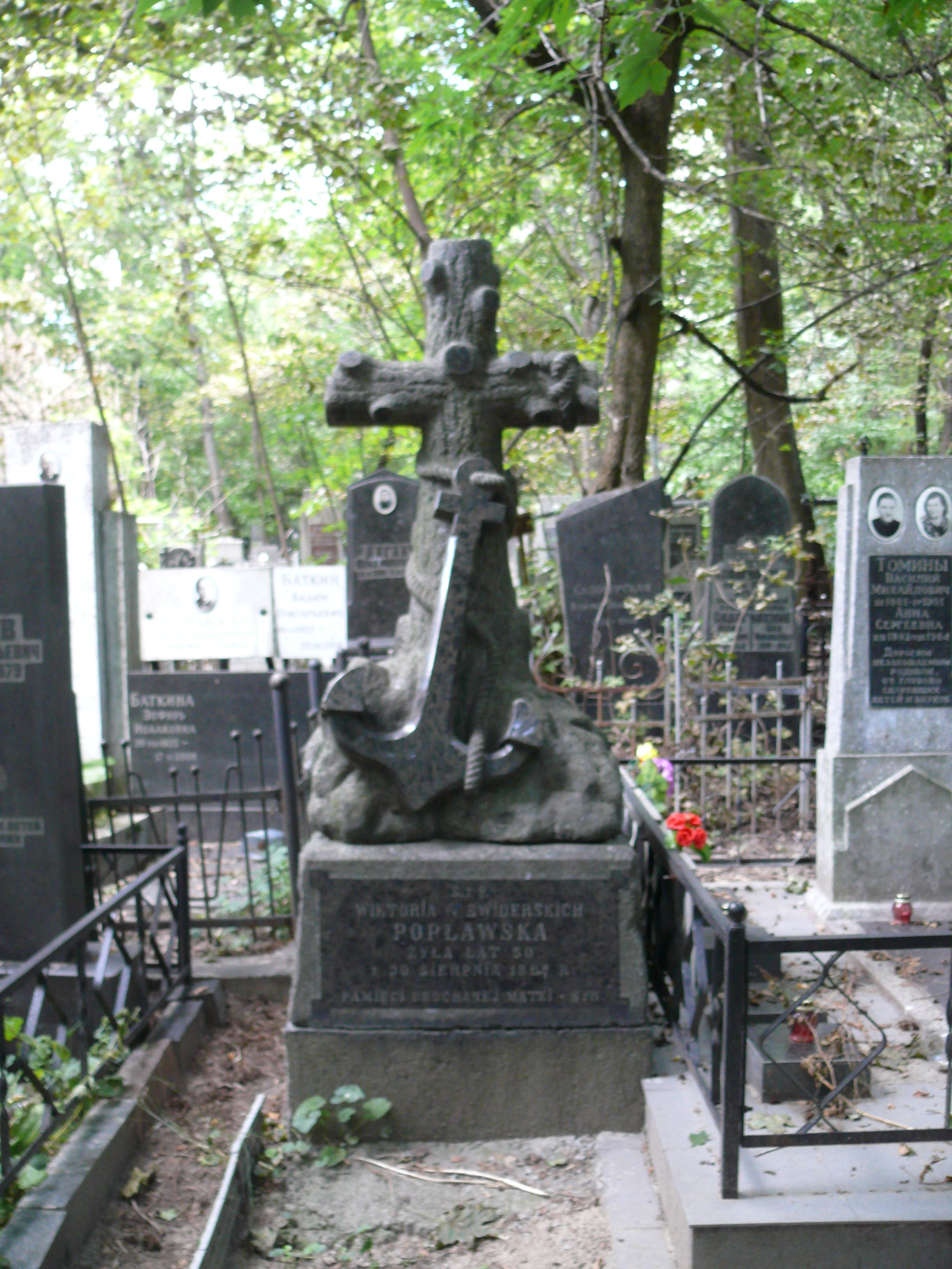 Tombstone of Wiktoria Popławska