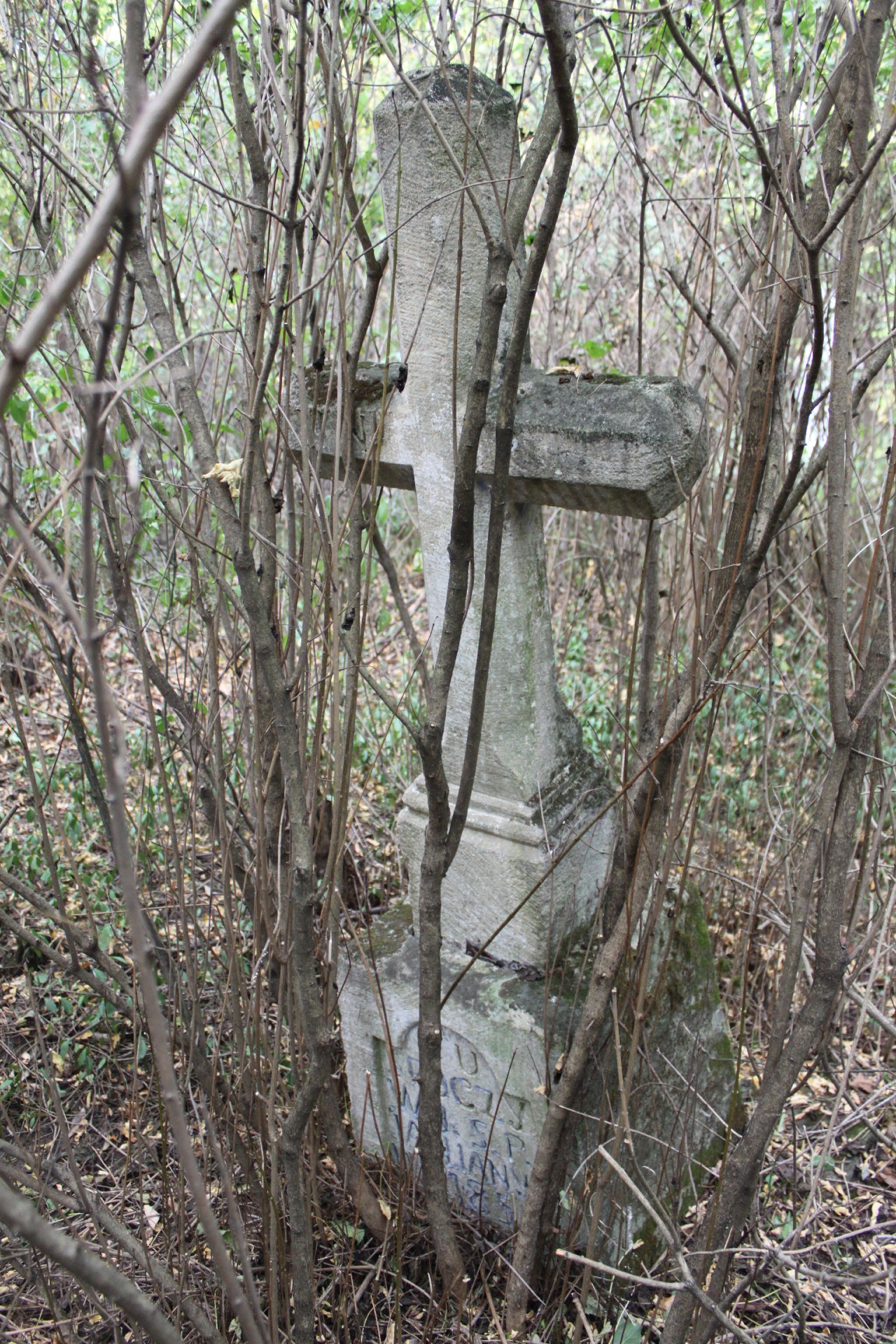 Tombstone of Jan Janyk, cemetery in Milovce, state from 2009