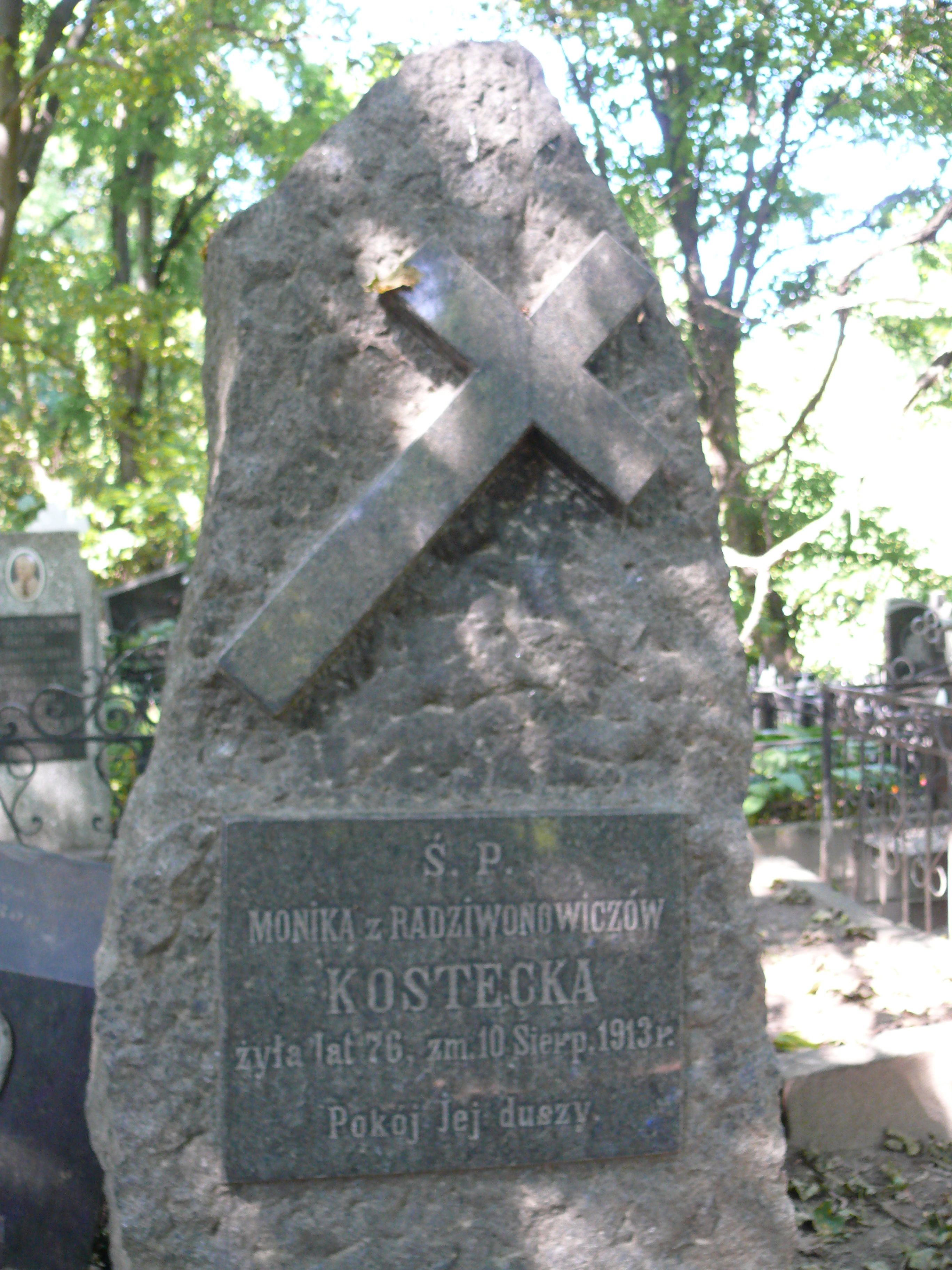 Tombstone of Monika Kostecka