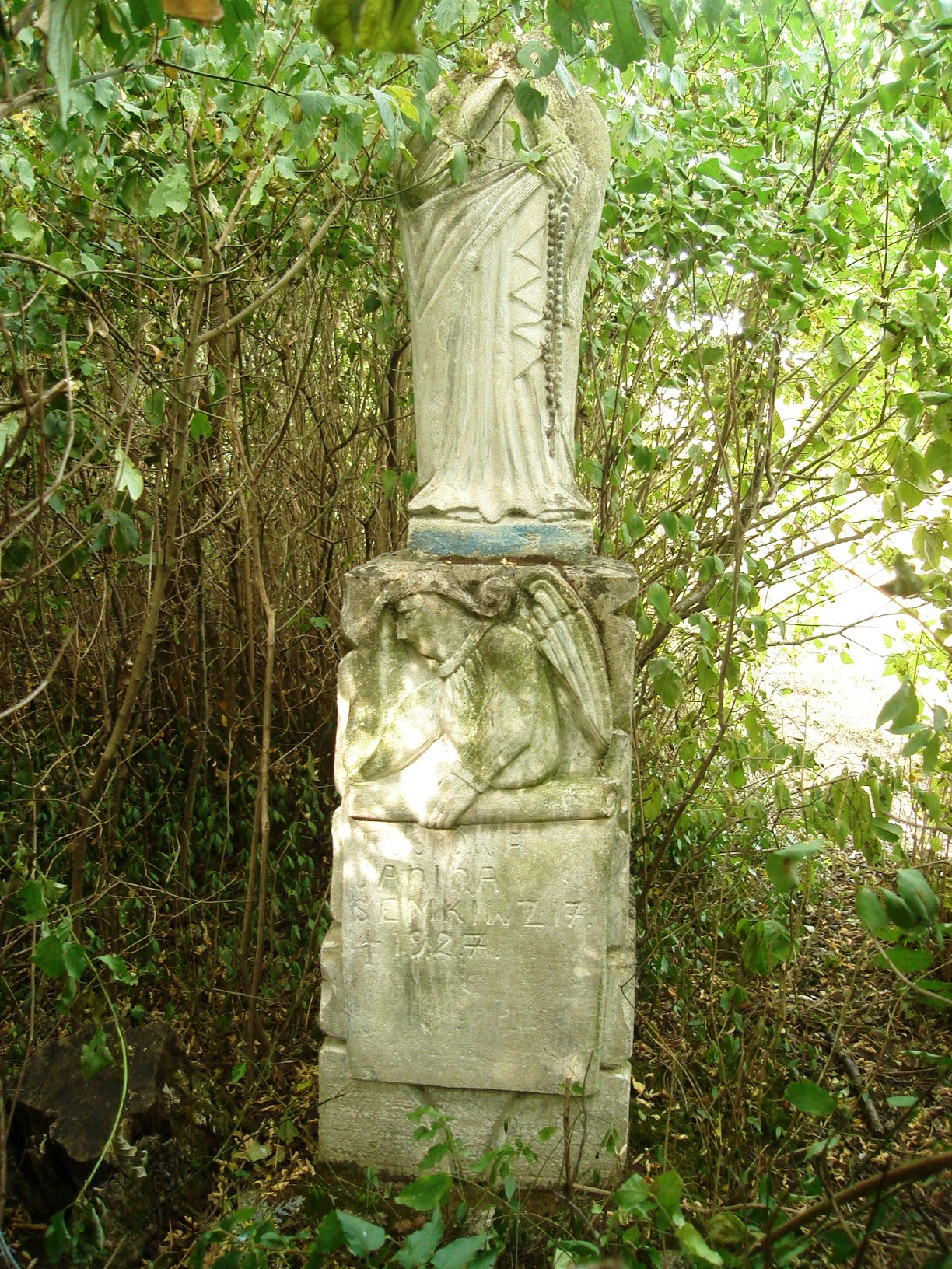 Tombstone of Janina Semkiw, cemetery in Milovce, as of 2009.