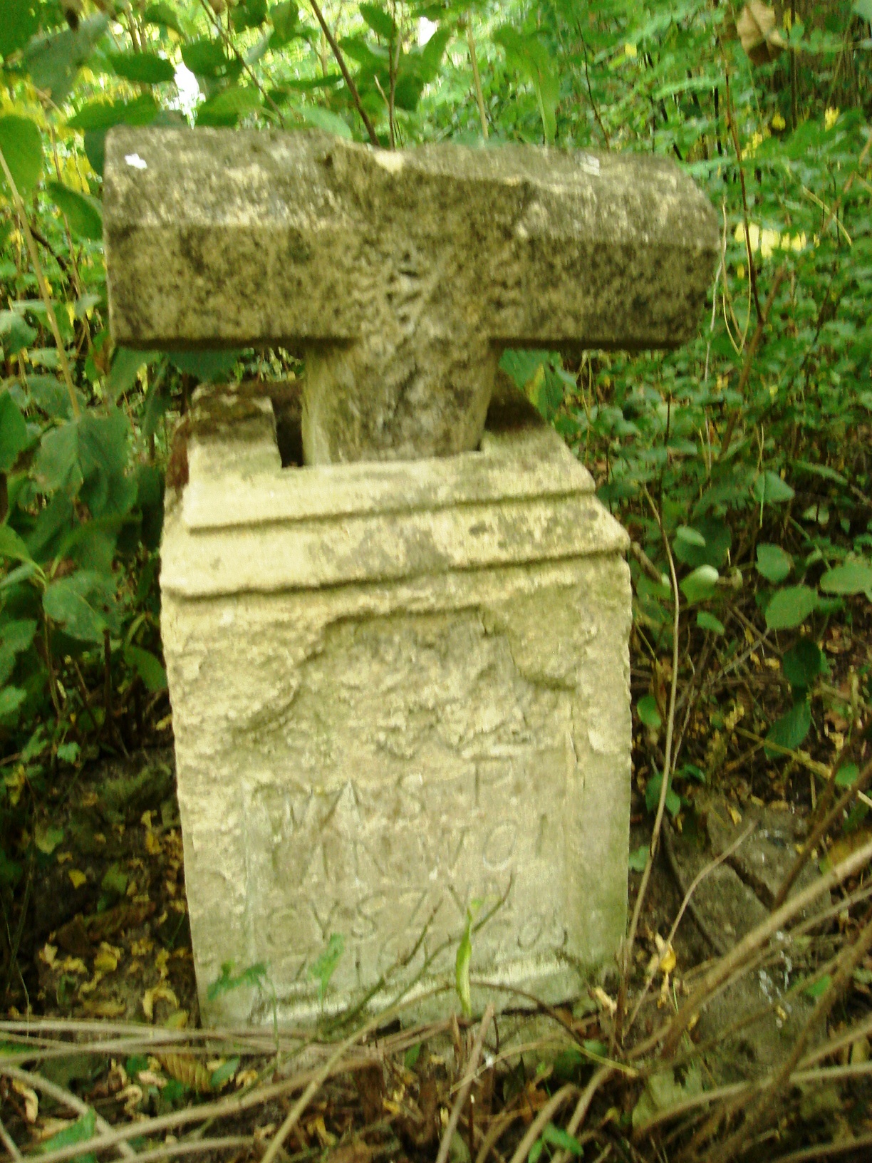 Tombstone of Jan Wojcyszyn, cemetery in Milovce, state from 2009