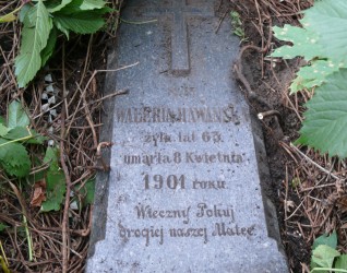 Napis z nagrobka Walerii Hawańskiej