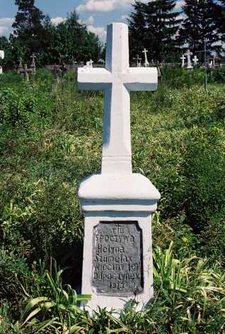 Nagrobek Heleny Szumelak, cmentarz w Głęboczku, 2004