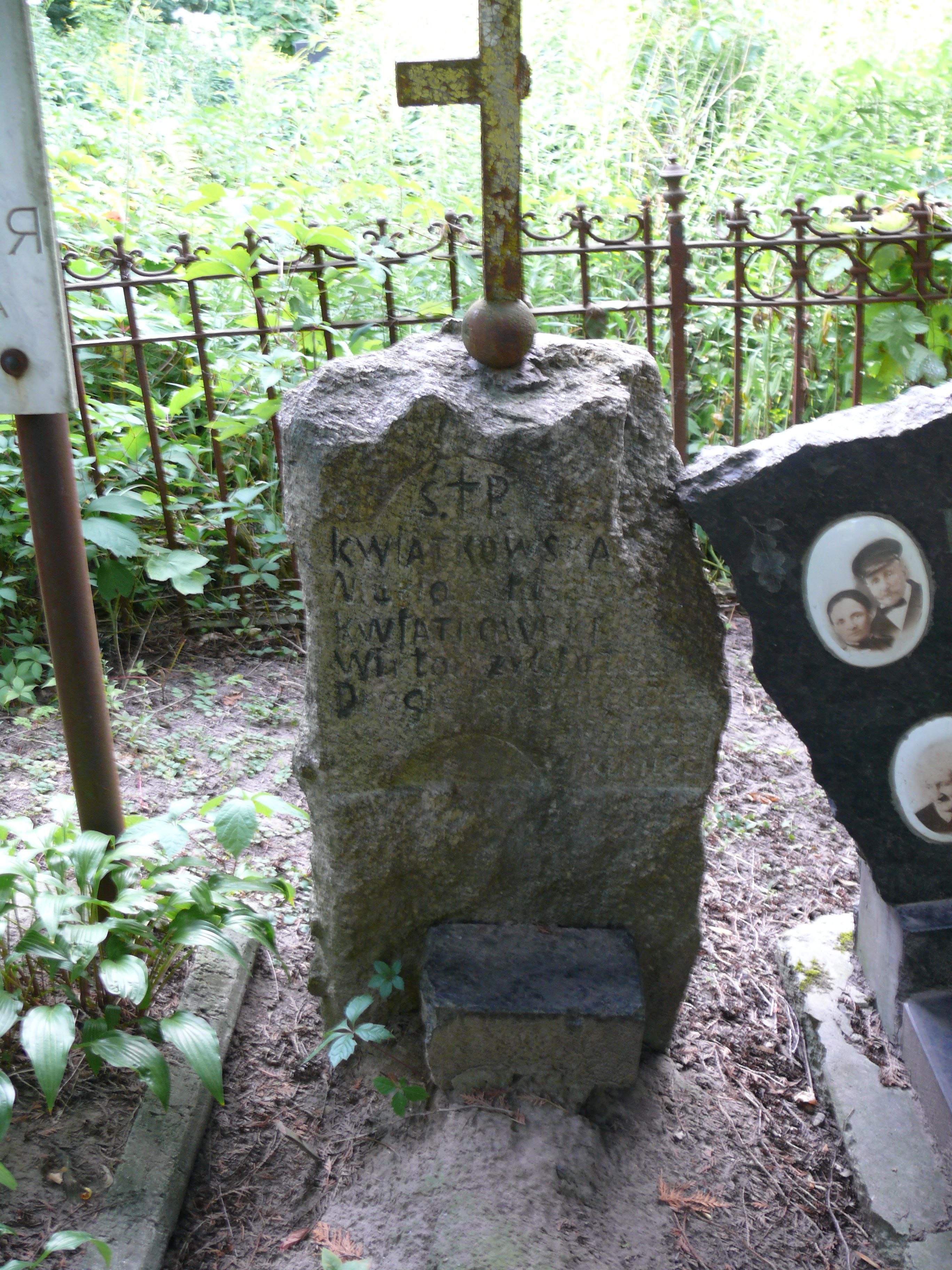 Tombstone of N. Kwiatowski; N. Kwiatowska