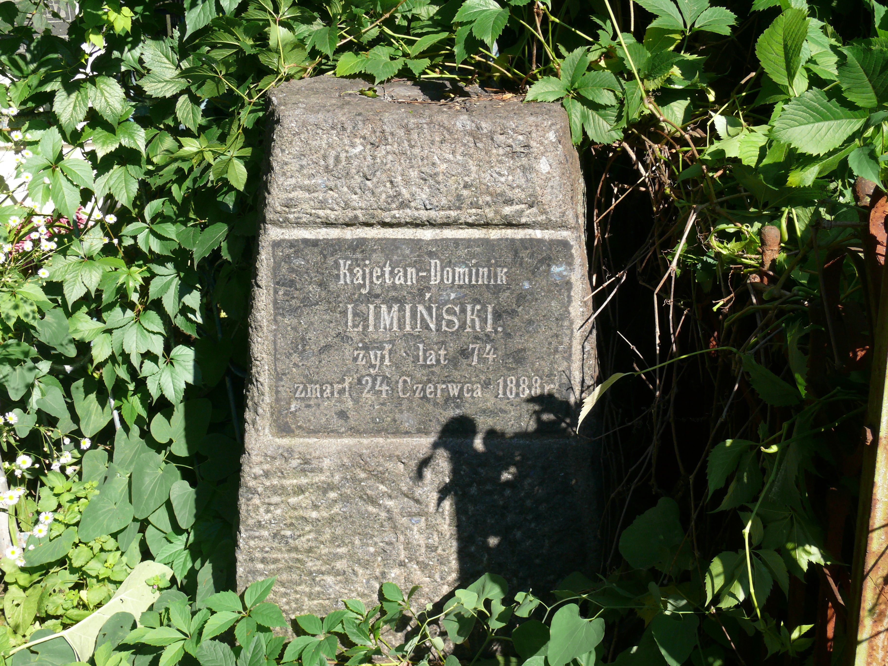 Tombstone of Kajetan Limiński
