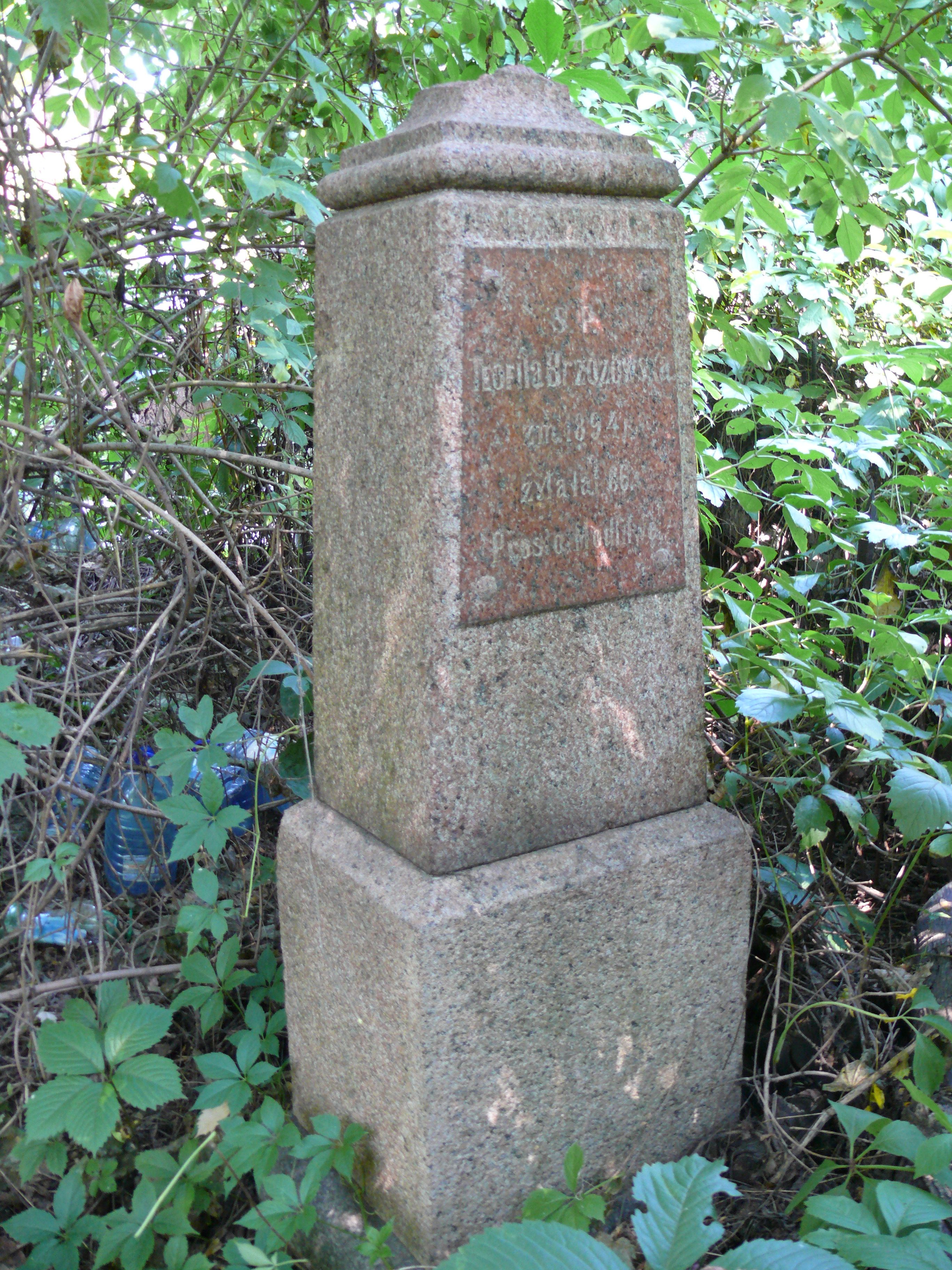 Tombstone of Teofila Brzozowska