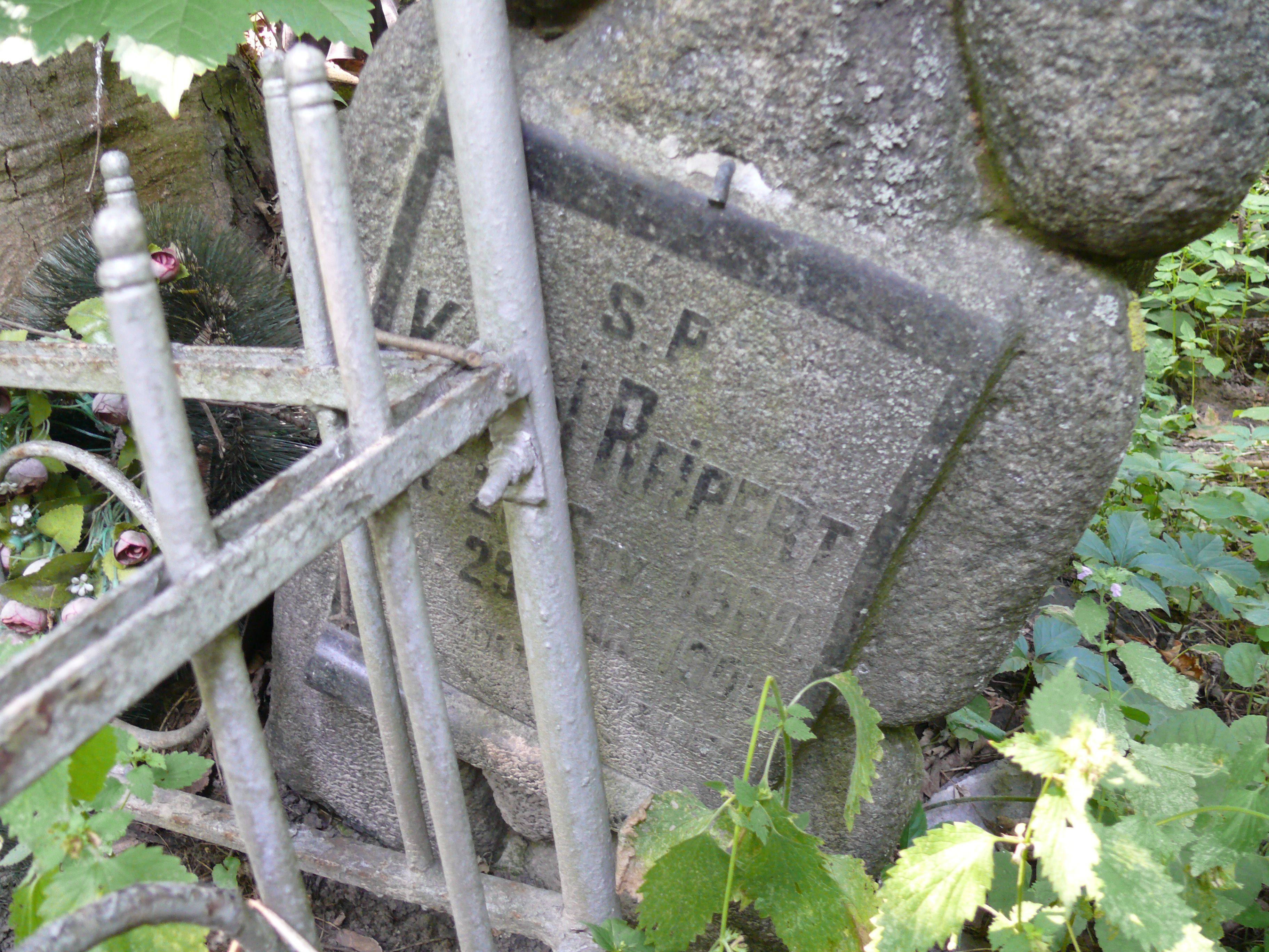 Fragment of Karl Reipert's tombstone