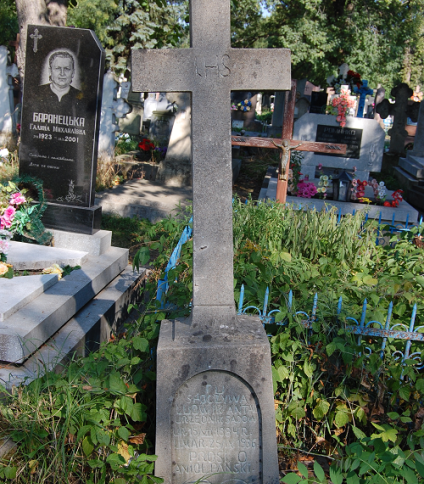 Nagrobek Ludwika Antala, cmentarz w Zaleszczykach, stan z 2019 r.