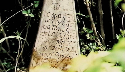 Nagrobek Tatianny Rozdolskiej z krzyżem na podstawie, zdobiony trójliściem z rozetami i symetrycznymi półwałkami. Inskrypcja wyryta poniżej rozety na skrzyżowaniu ramion.