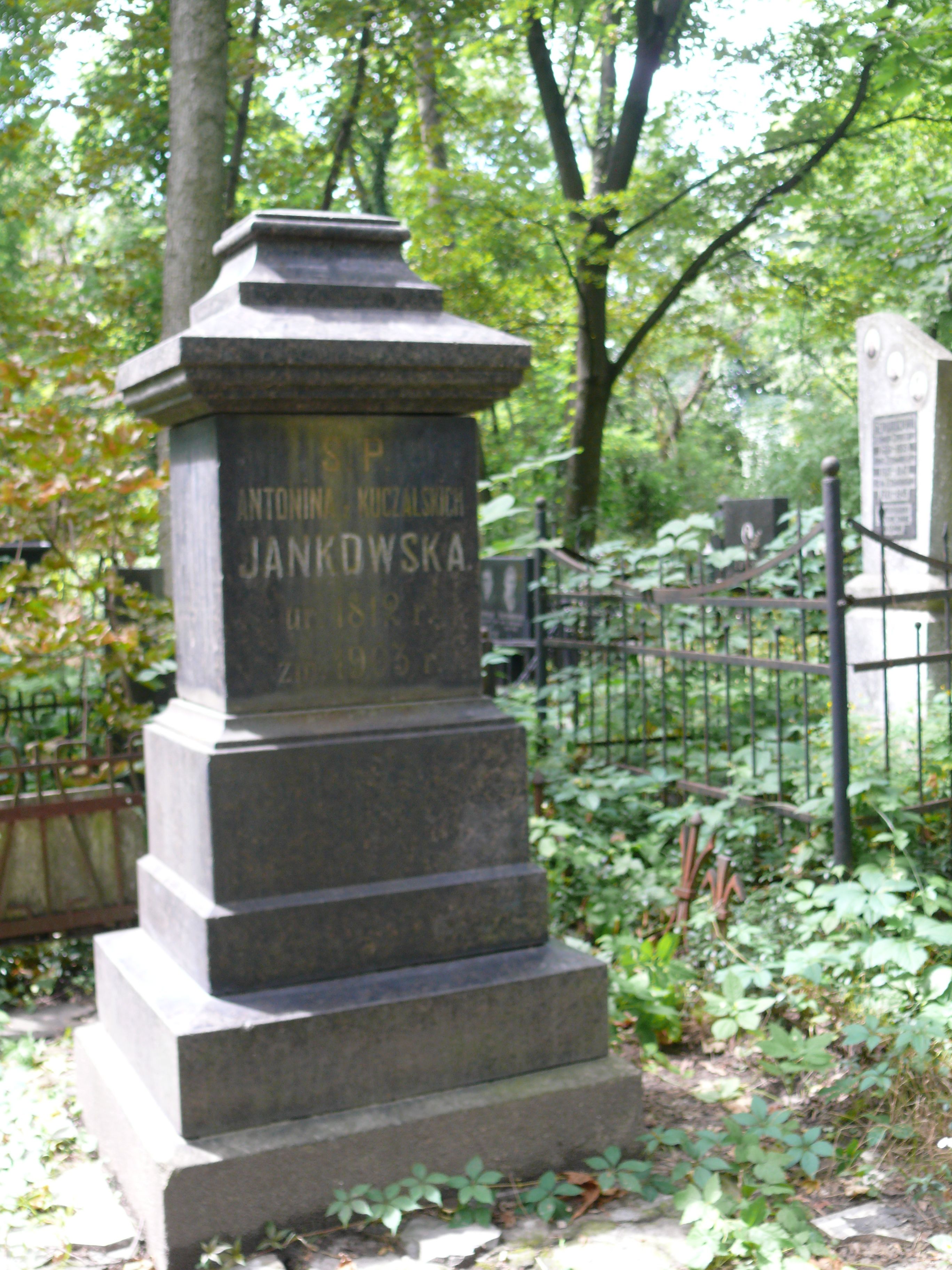 Tombstone of Antonina Yankovskaya, Bajkova cemetery, Kyiv, 2021
