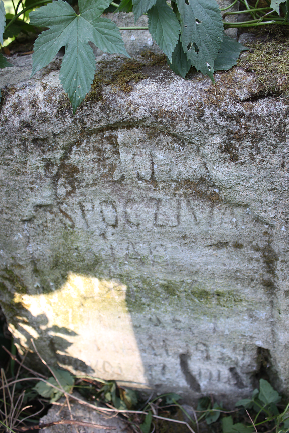 Tombstone of Jan [Jaw]orski, Zaleszczyki cemetery, as of 2019.