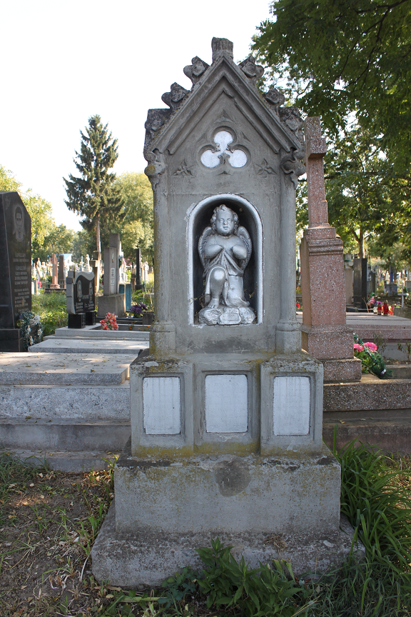 Nagrobek Mariana Szymonowicza, cmentarz w Zaleszczykach, stan z 2019 r.