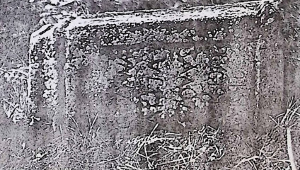 Zniszczony kamienny cokół grobu Marii Barczowskiej, pierwotnie zwieńczony krzyżem. Cokół zwęża się ku górze z profilowaną krawędzią i zawiera inskrypcję w prostokątnej płycinie o ćwierćkolistych narożach.