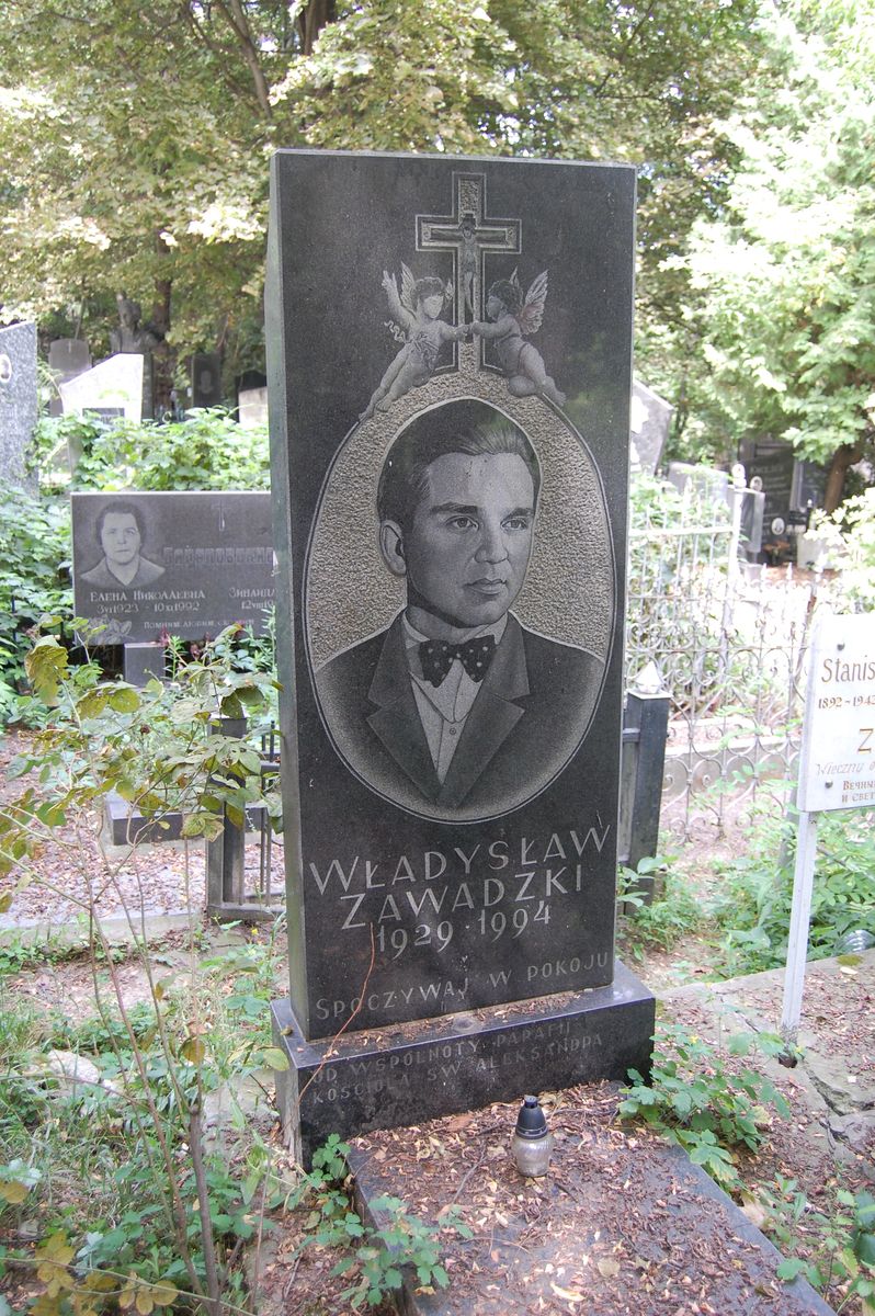 Tombstone of Wladyslaw Zawadzki, Bajkova cemetery, Kyiv, as of 2021