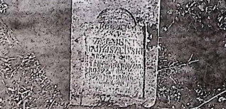 Kamienny cokół grobu Zygmunta Radziszewskiego z inskrypcją w płycinie zamkniętej łukiem odcinkowym. Krzyż pierwotnie obecny jest nieobecny.