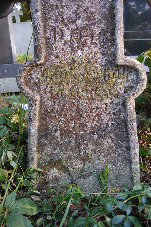 Tombstone of J[u]dith Er[lbr]üch, Zaleszczyki cemetery, as of 2019.