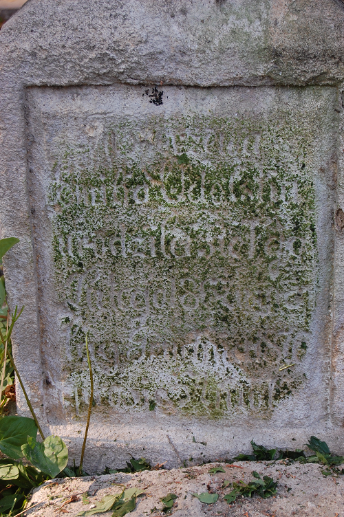 Tombstone of Emilia Odolskaya, Zaleszczyki cemetery, as of 2019.