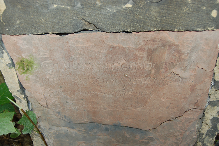 Tombstone of Maria [...], Zaleszczyki cemetery, as of 2019.