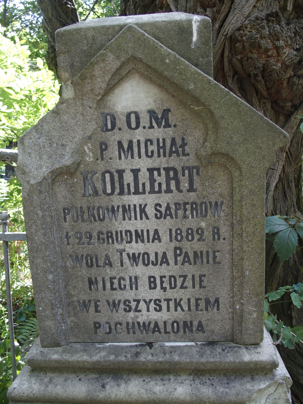 Tombstone of Mikhail Kollert, Baykova cemetery, Kiev, as of 2021