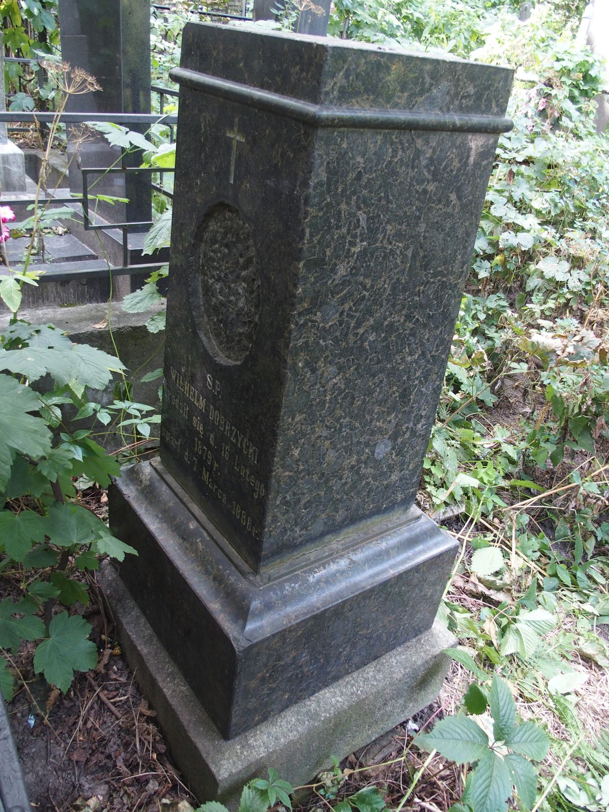 Tombstone of Wilhelm Dobrzycki, Baykova cemetery, Kyiv, 2021