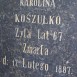 Fotografia przedstawiająca Tombstone of Karolina Koszulko