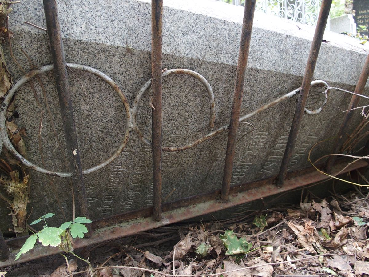 Fragment nagrobka Anny Saryusz-Zaleskiej, cmentarz Bajkowa w Kijowie, stan z 2021