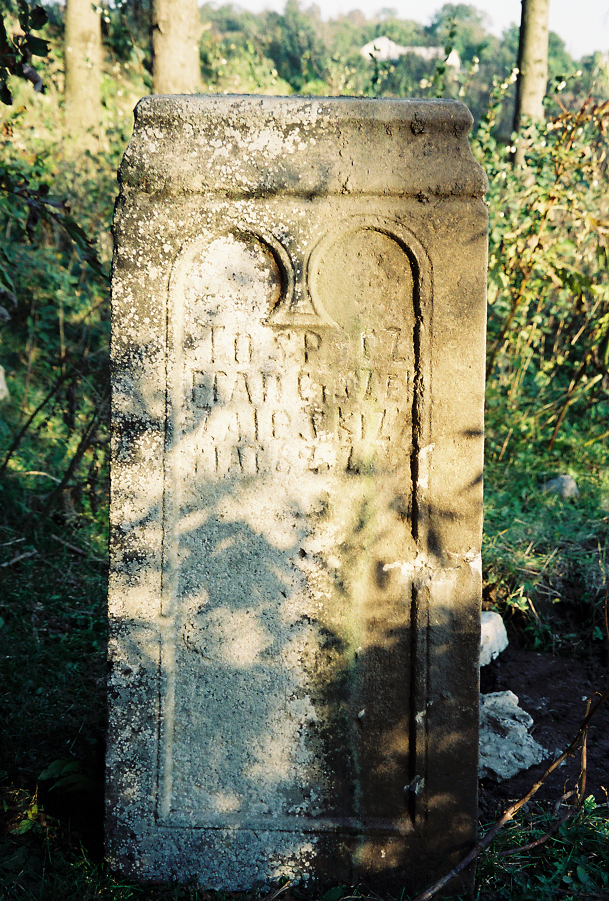 Tombstone of Franciszek Zaleski, cemetery in Krzywce, Ukraine