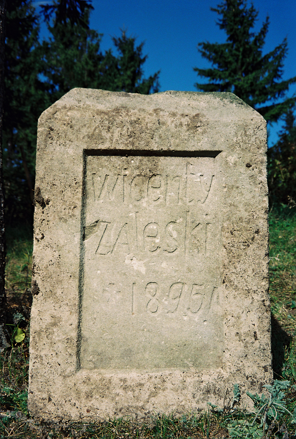 Tombstone of Wincenty Zaleski, Krzywchy cemetery, Ukraine