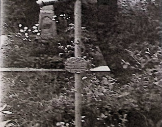 Grób oznaczony metalowym krzyżem na dwustopniowym cokole. Krzyż ma zgrubienia przypominające drzewo i zakończony jest guzkami. Inskrypcja na owalnej metalowej tabliczce u podstawy.