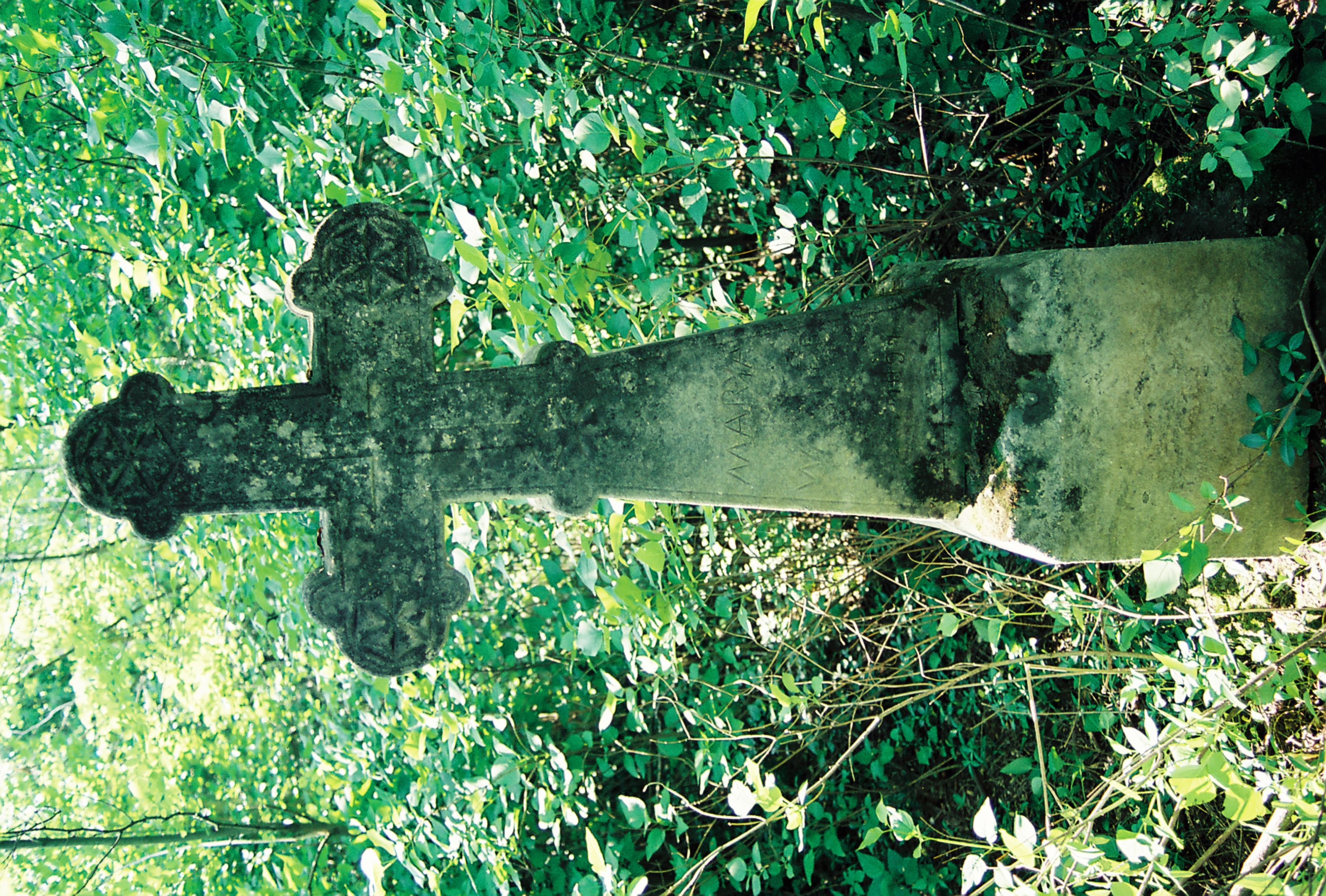 Gravestone of Maria Wasner, cemetery in Lanovce, 2004