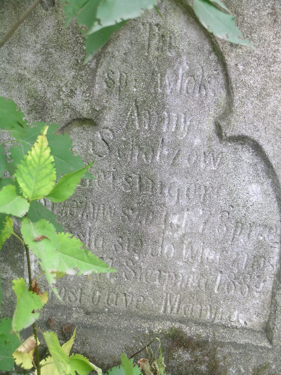 Tombstone of Anna Beisinger, cemetery in Zaleszczyki, as of 2019.