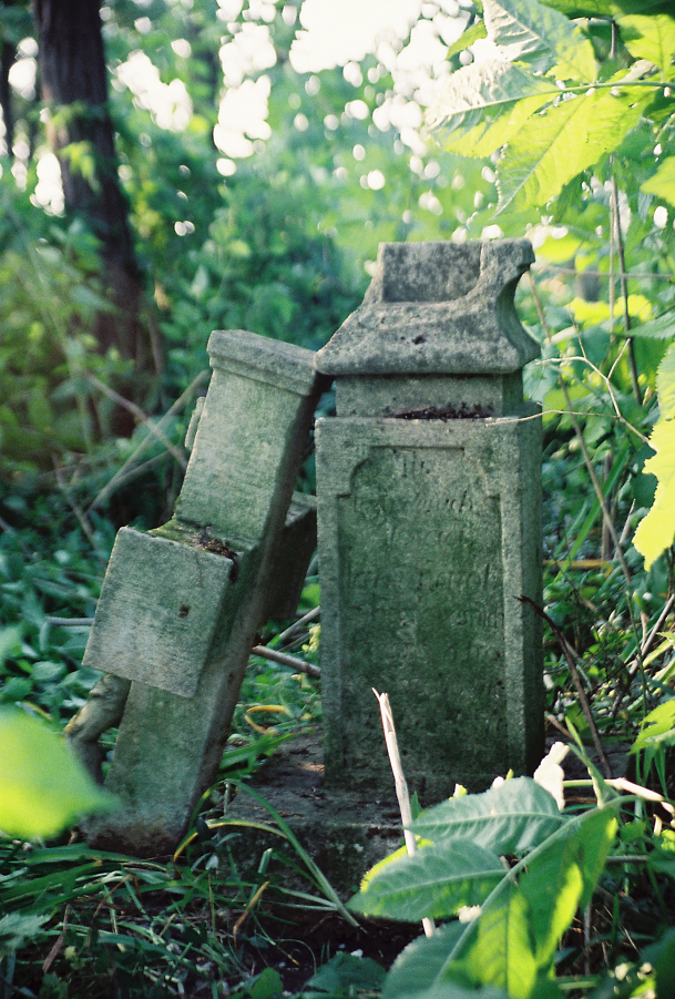 Tombstone of Jan Hoztowski and Karol Hoztowski, Muskatovka cemetery, as of 2004.