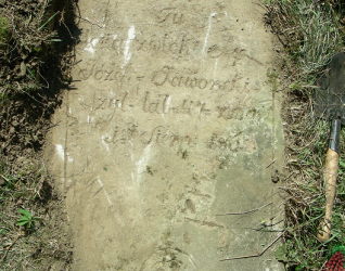 Nagrobek Józefa Jaworskiego, cmentarz w Zaleszczykach, stan z 2019 r.