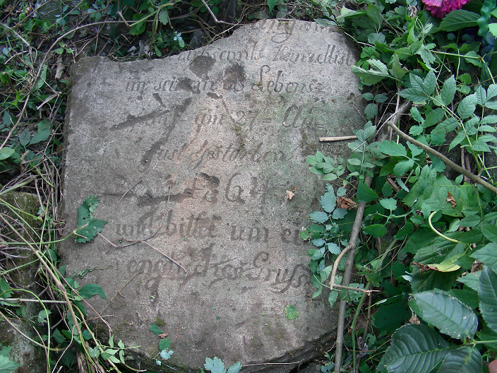 Tombstone of N.N., Zaleszczyki cemetery, as of 2019.
